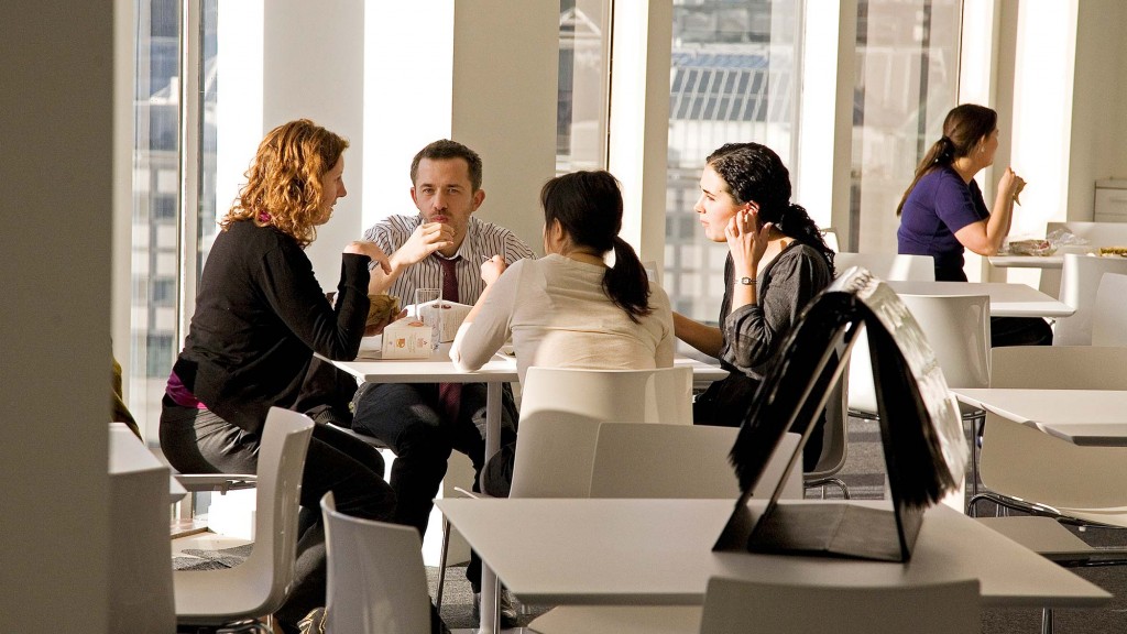 A group of people sitting at a table.